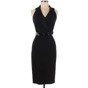 Karen Millen Open Back Black Dress 6 (4)